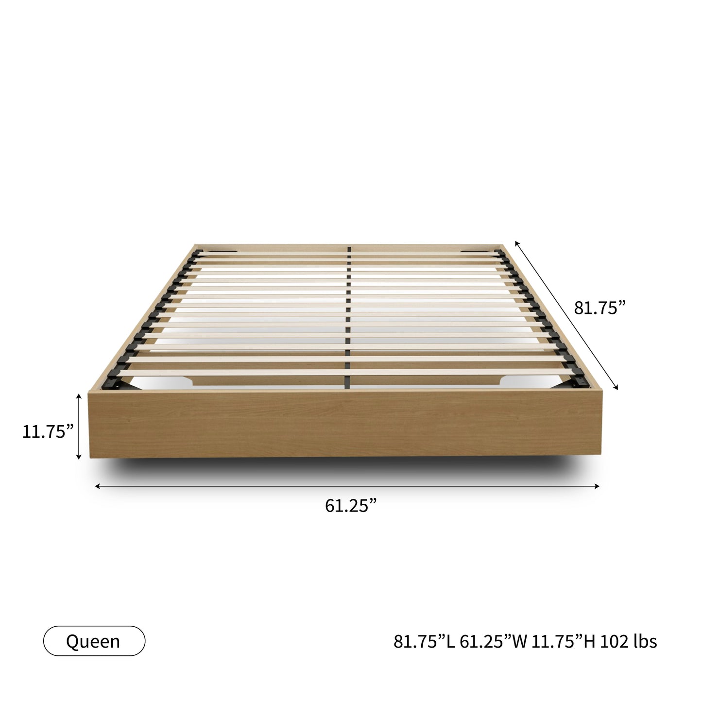 Floating Wood Bed Hamuq