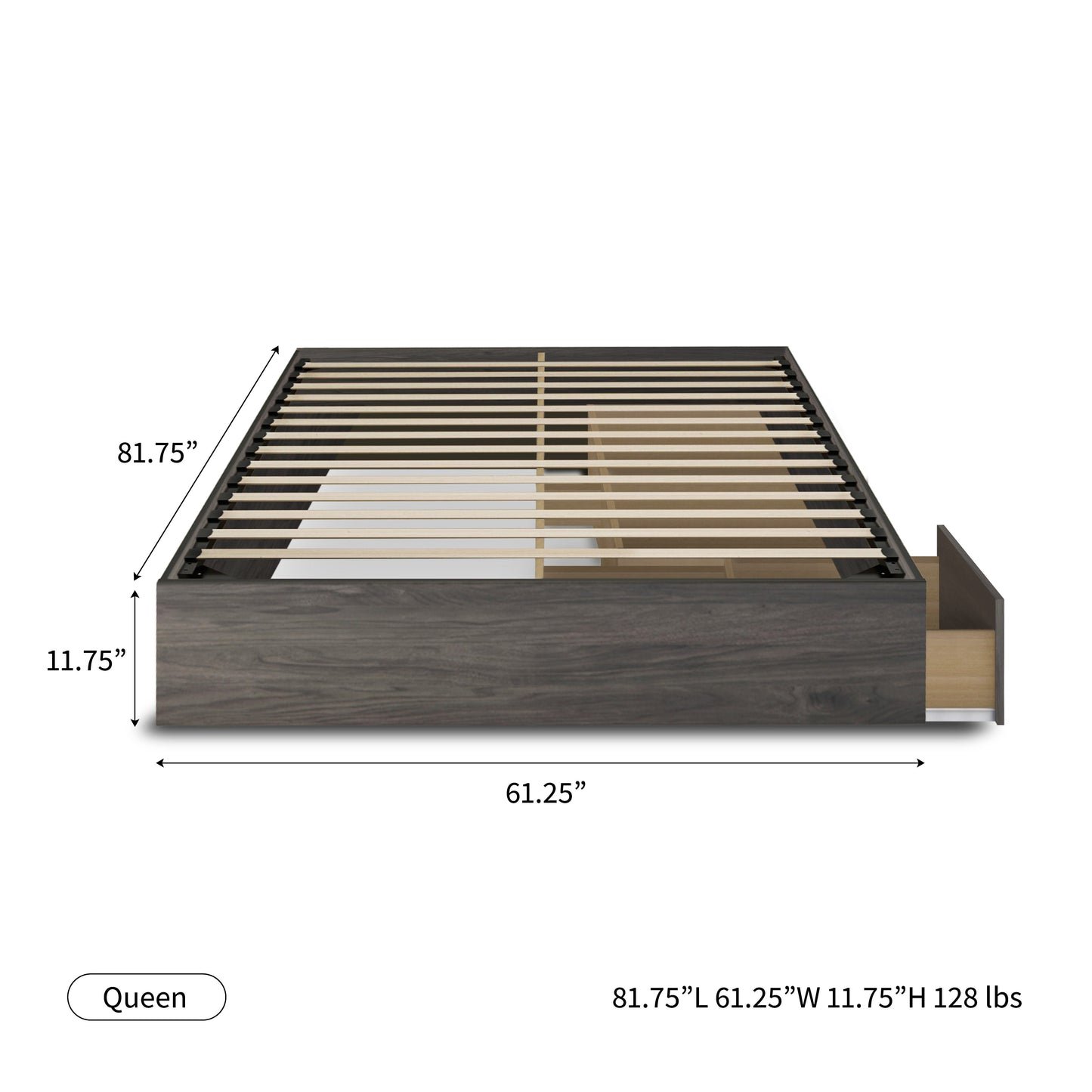 Storage Wood Bed Hamuq