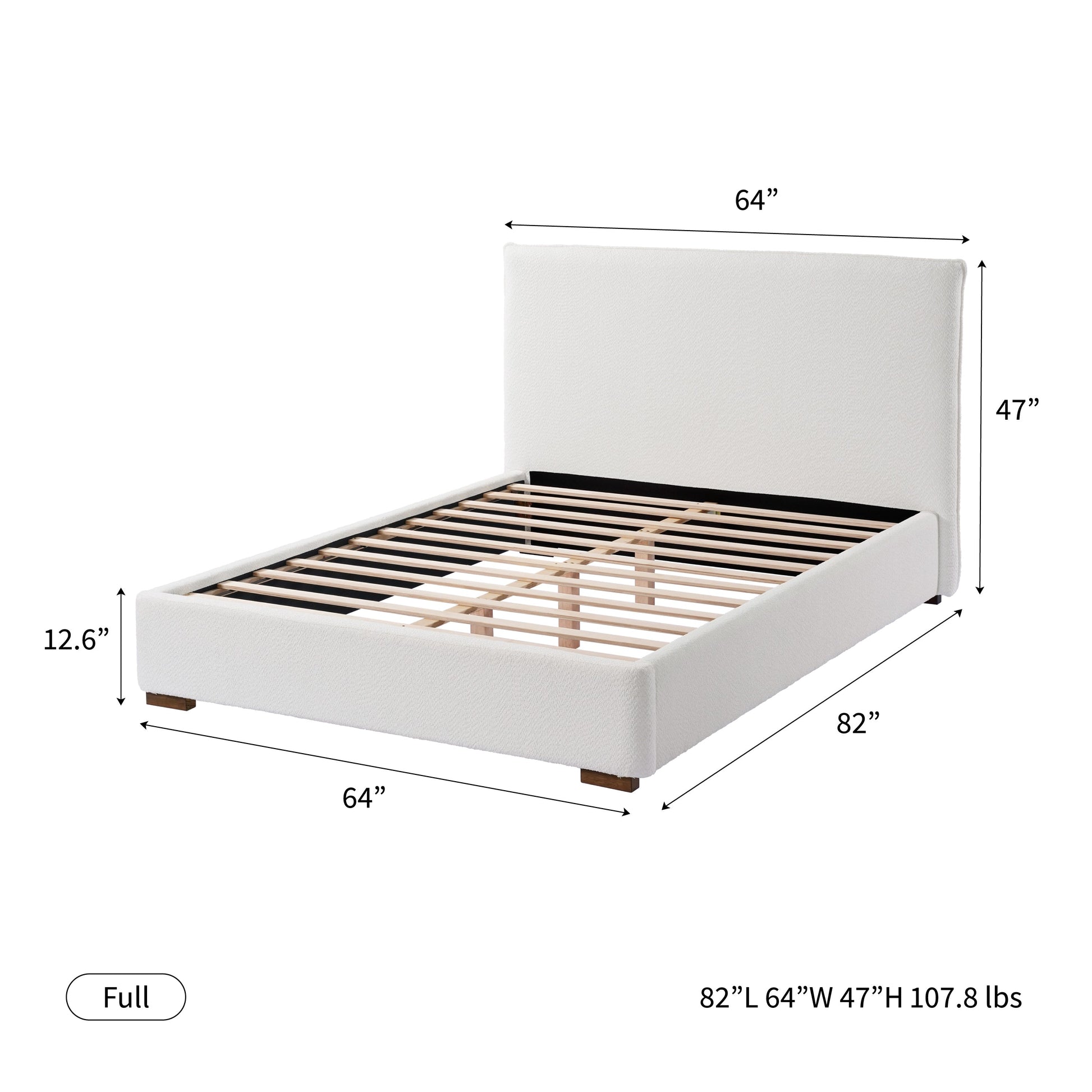 Boucle Platform Bed Hamuq