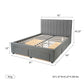 Upholstered Panel Storage Bed Hamuq