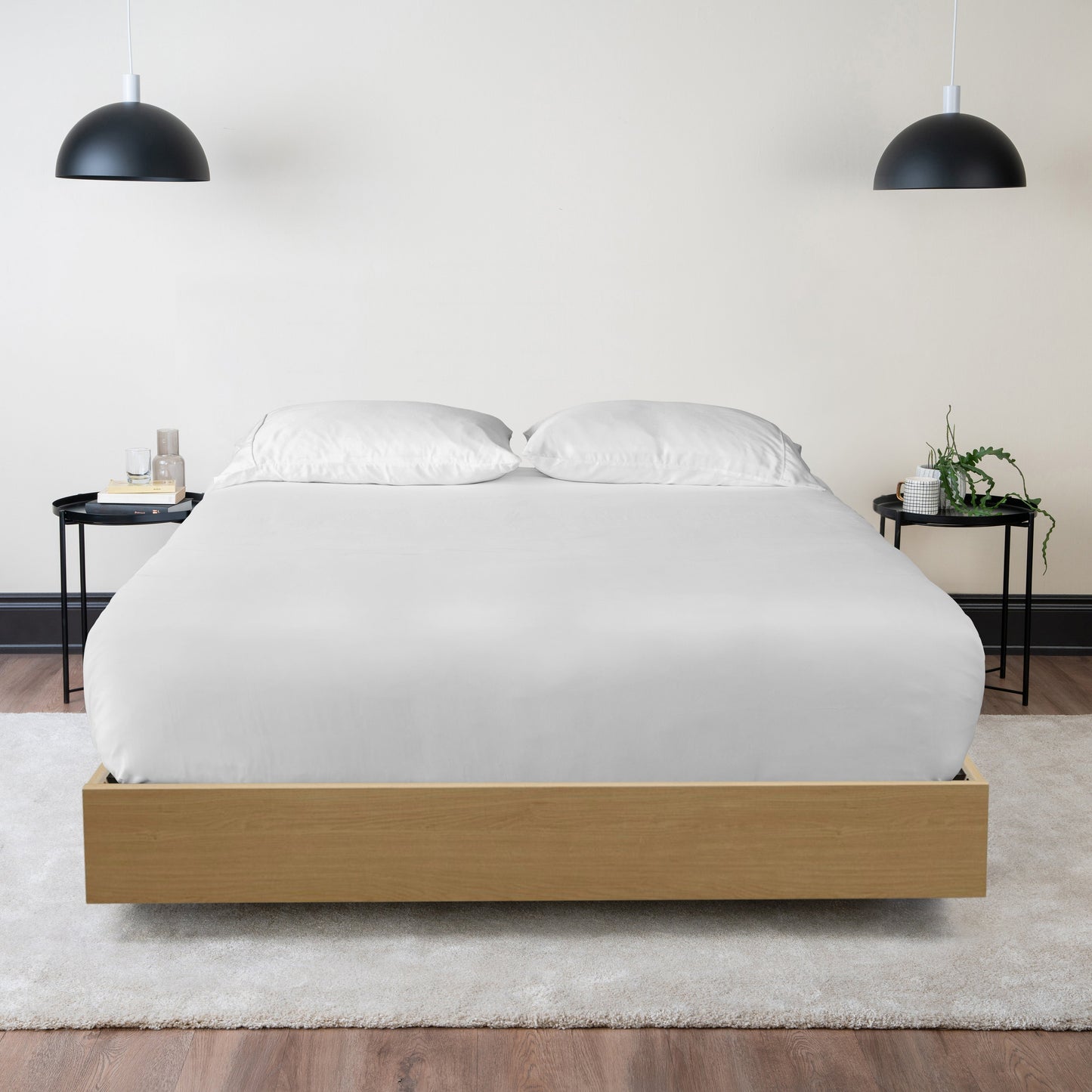 Hamuq Floating Wood Bed 