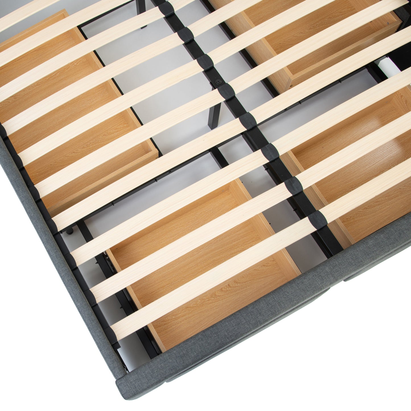 Upholstered Panel Storage Bed Hamuq