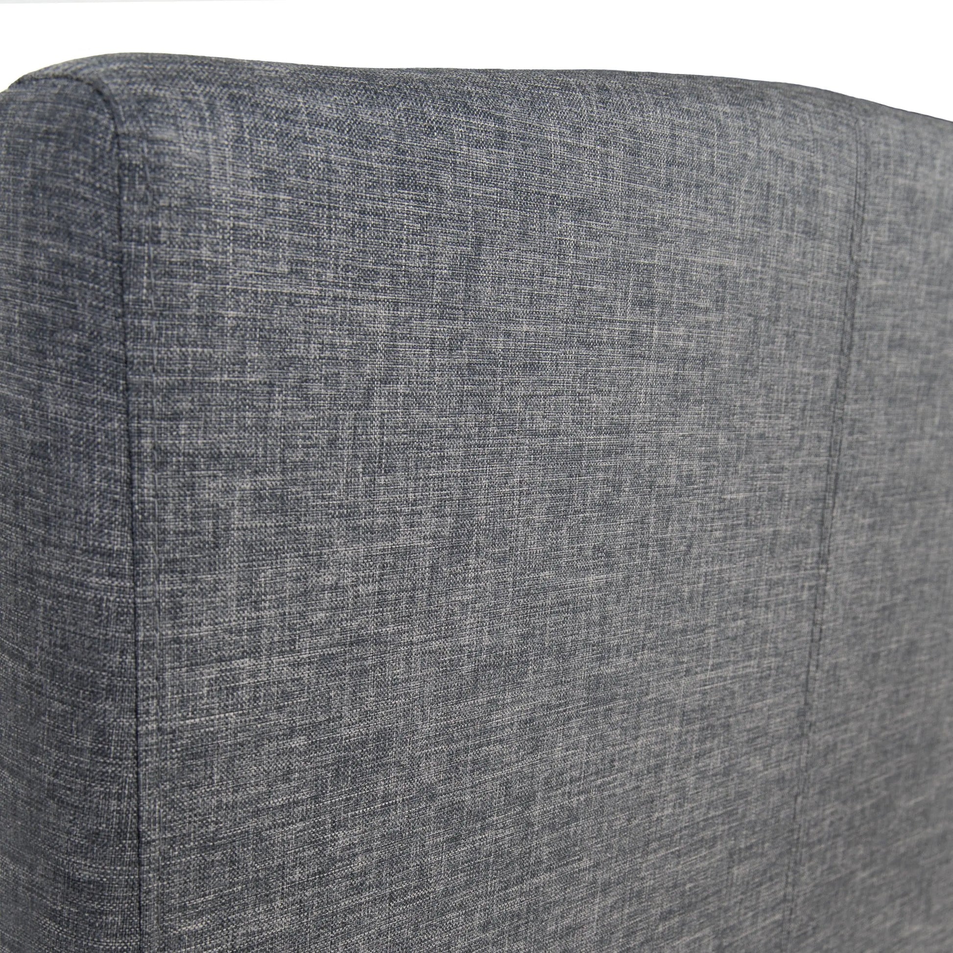 Curvaceous Upholstered Bed Frame with Headboard Hamuq