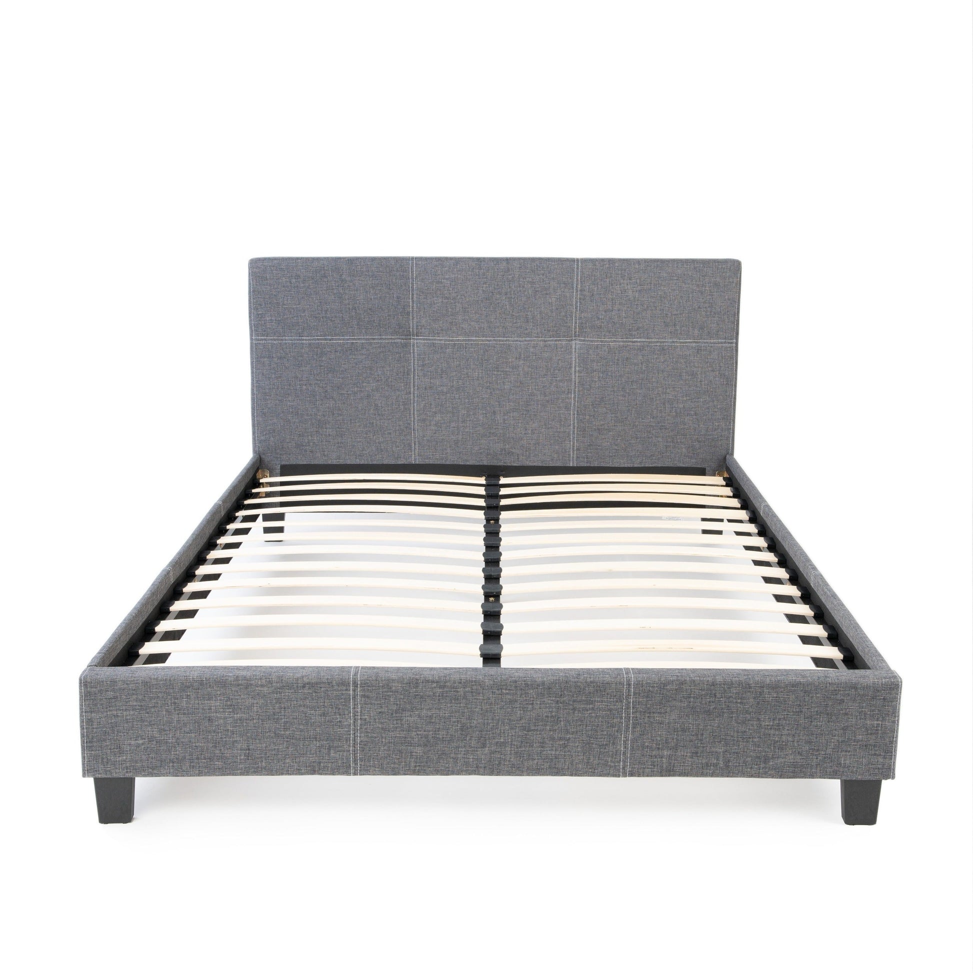 California Upholstered Bed Frame with Headboard Hamuq