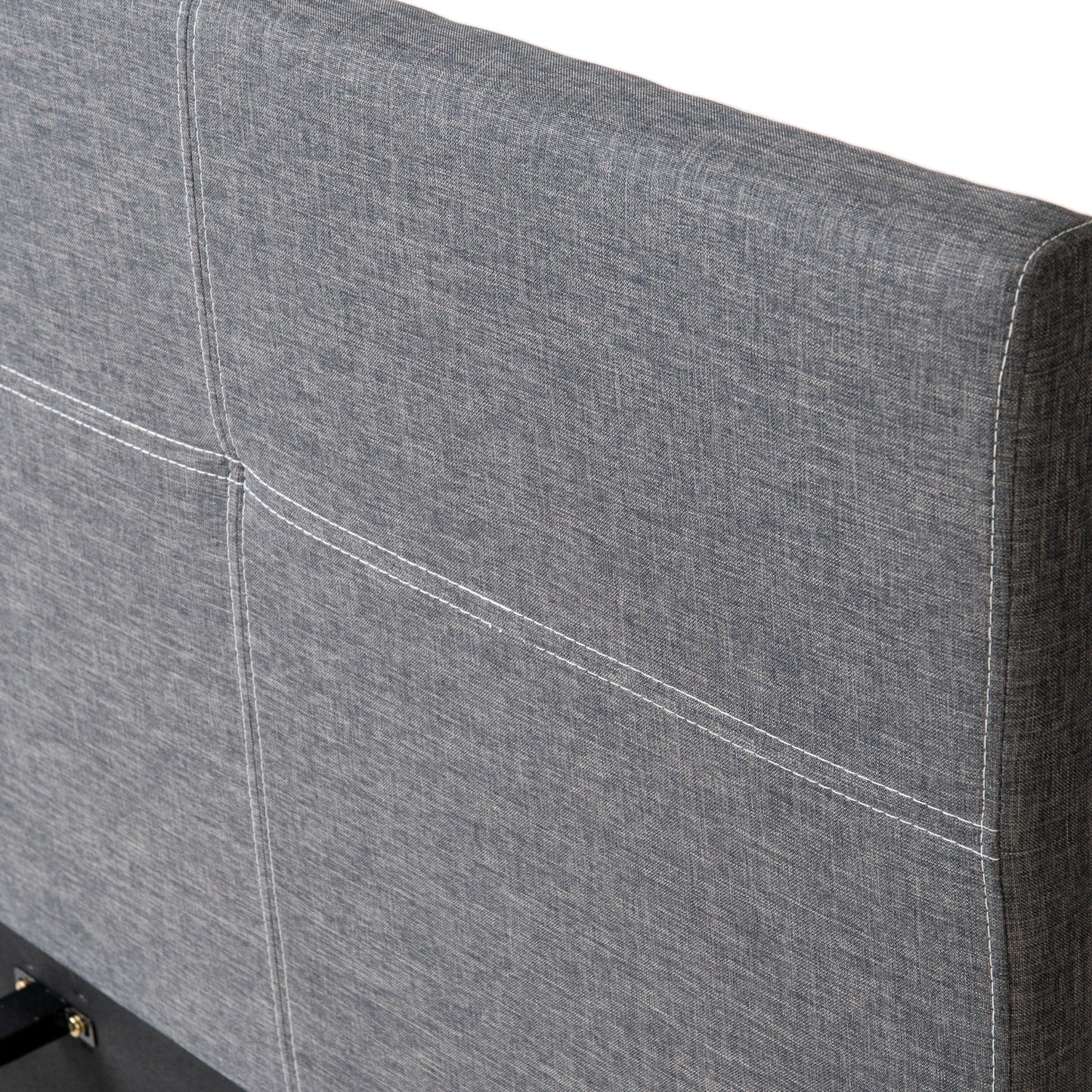 California Upholstered Bed Frame with Headboard Hamuq