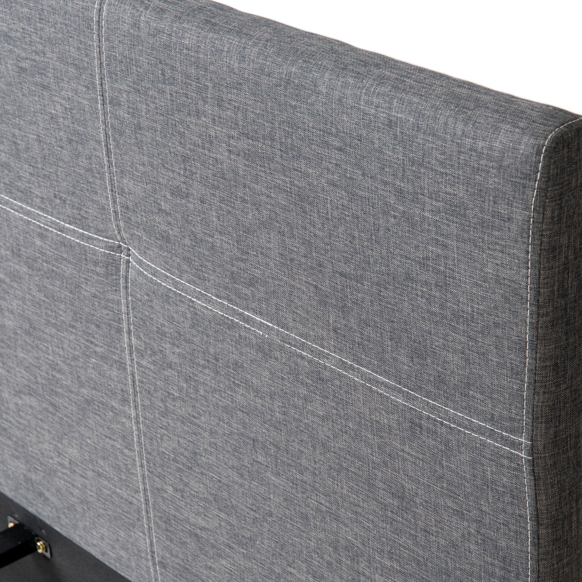 California Upholstered Bed Frame with Headboard Hamuq