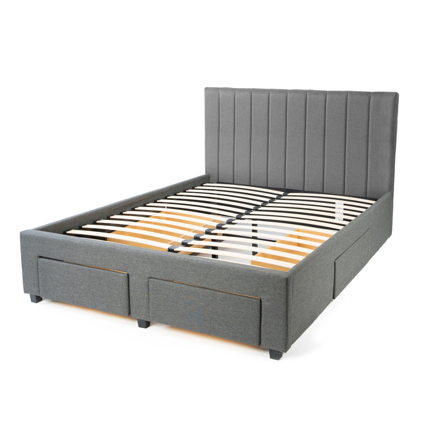 Upholstered Panel Storage Bed Hamuq
