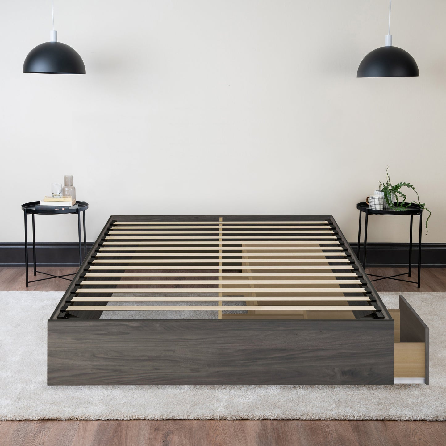Storage Wood Bed Bark Grey Hamuq