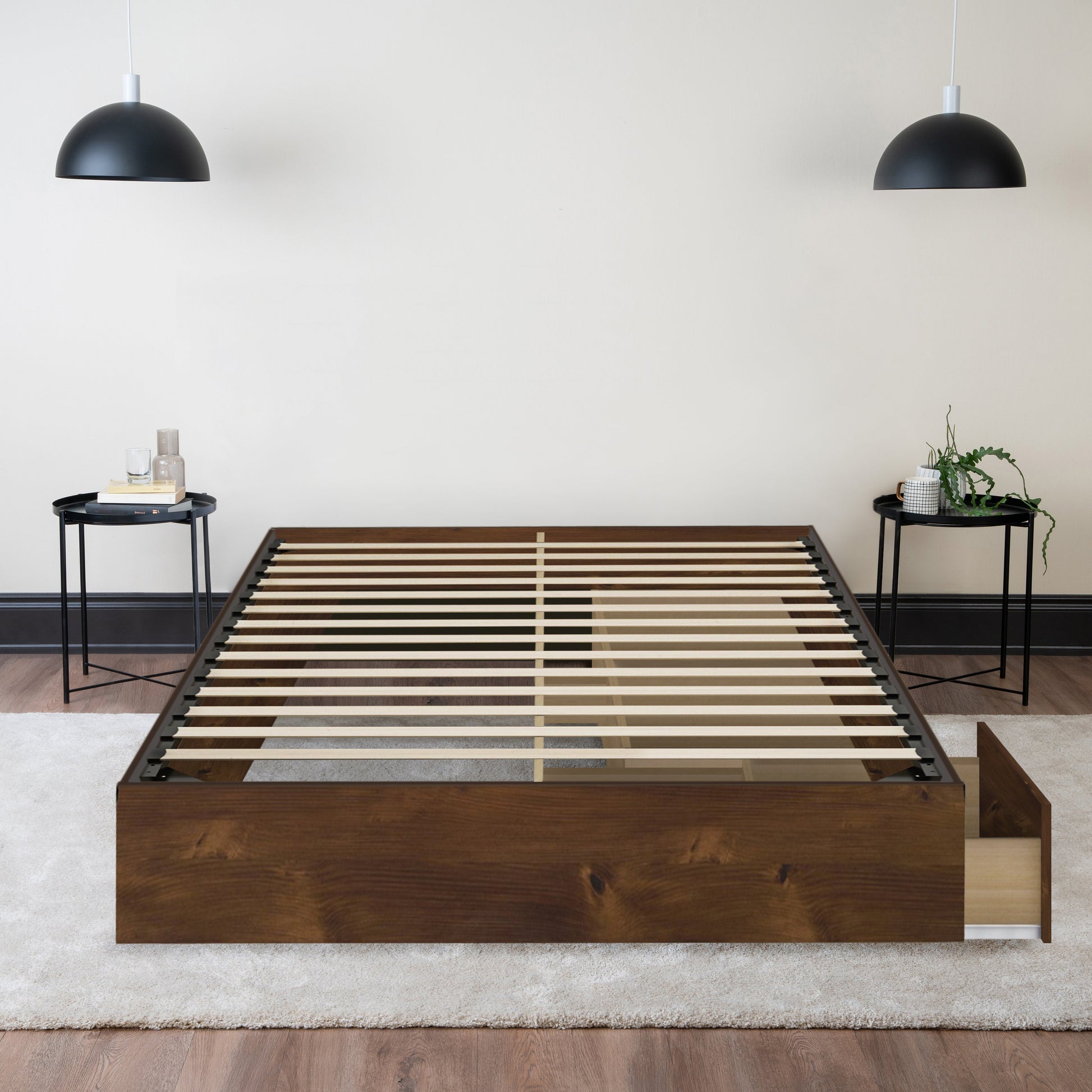 Storage Wood Bed Truffle Hamuq
